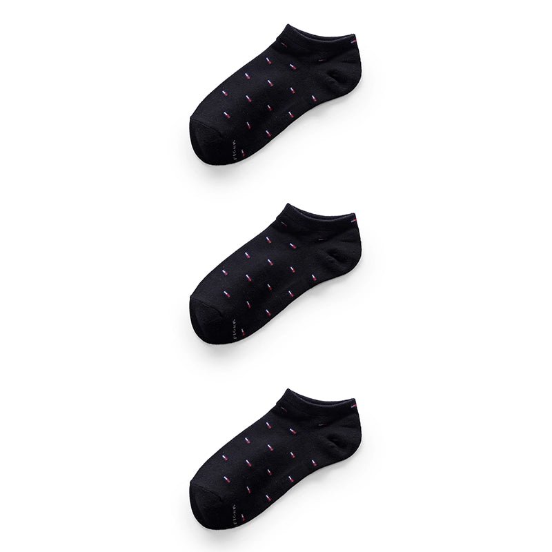 TOMMY HILFIGER COTTON ANKLE 3-PACK SOCKS SU02
