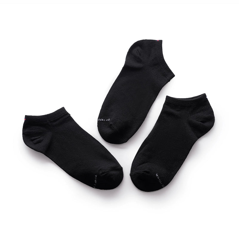 TOMMY HILFIGER COTTON ANKLE 3-PACK SOCKS SU09