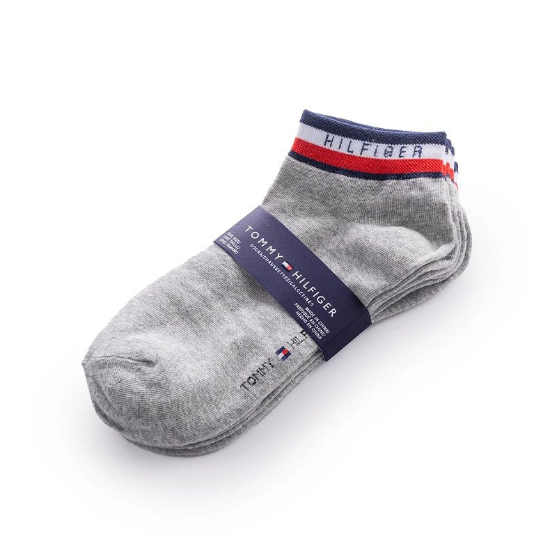 TOMMY HILFIGER COTTON ANKLE 3-PACK SOCKS SU30