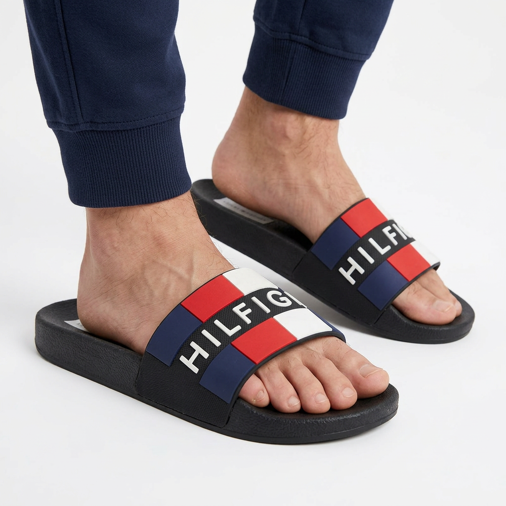 TOMMY HILFIGER MEN`S SLIPPER Size 40 ROSM53