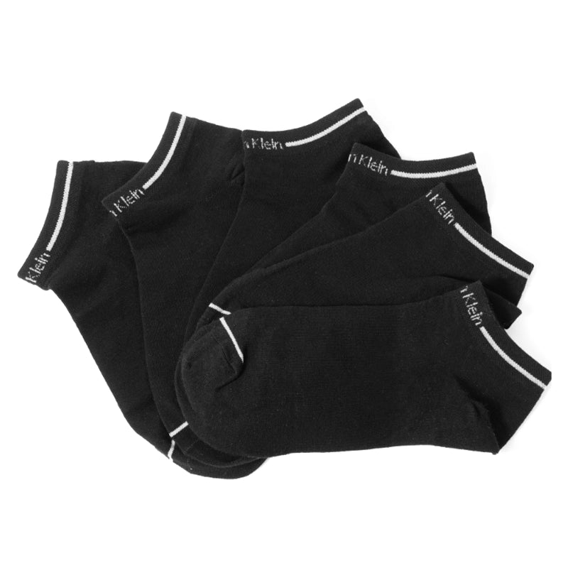 CALVIN KLEIN COTTON ANKLE 3-PACK SOCKS SU25