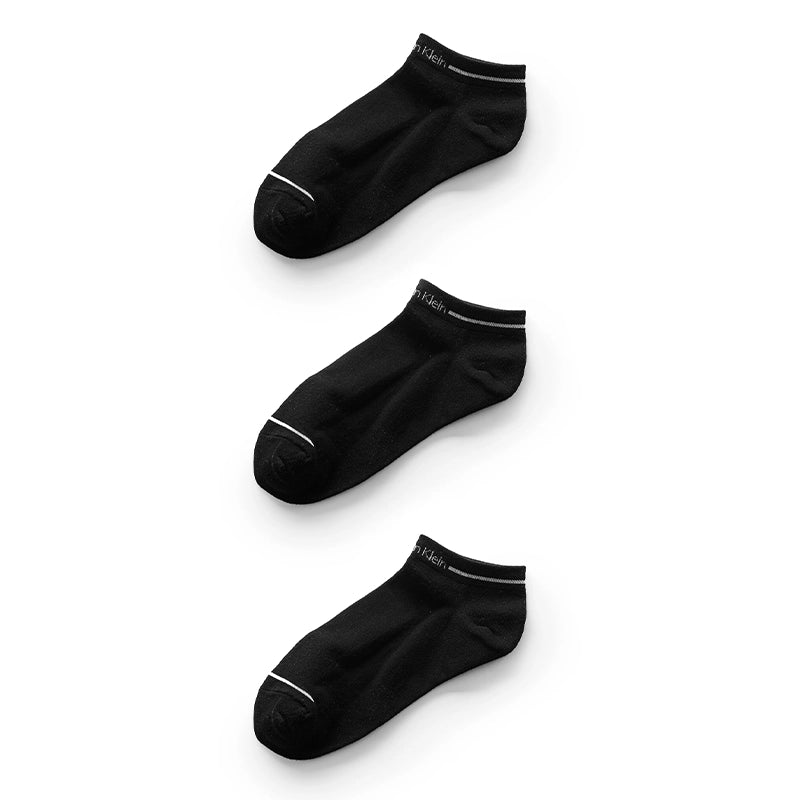 CALVIN KLEIN COTTON ANKLE 3-PACK SOCKS SU25
