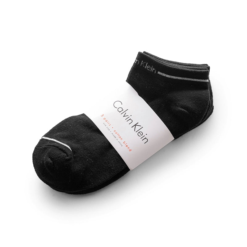 CALVIN KLEIN COTTON ANKLE 3-PACK SOCKS SU25