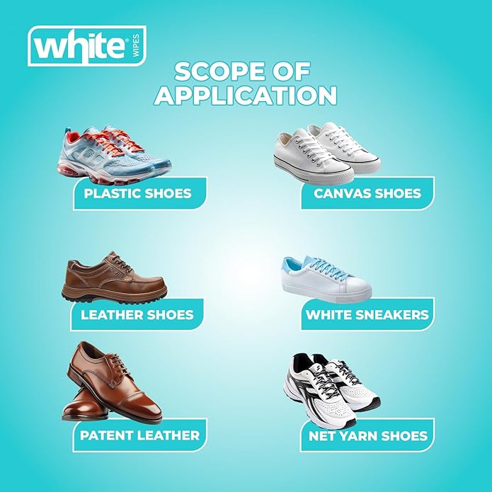 White shoe wipes (pack of 20) - standard W1