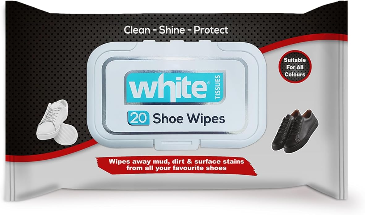 White shoe wipes (pack of 20) - standard W1