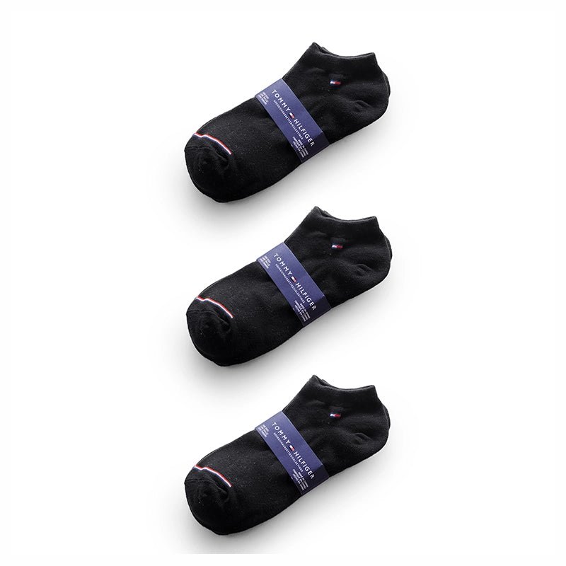 TOMMY HILFIGER COTTON ANKLE 3-PACK SOCKS SU05