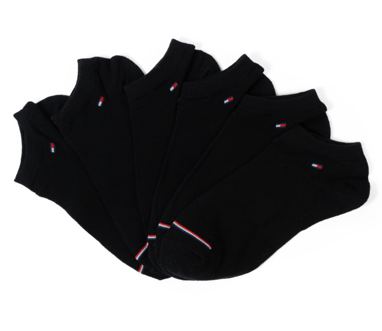 TOMMY HILFIGER COTTON ANKLE 3-PACK SOCKS SU05