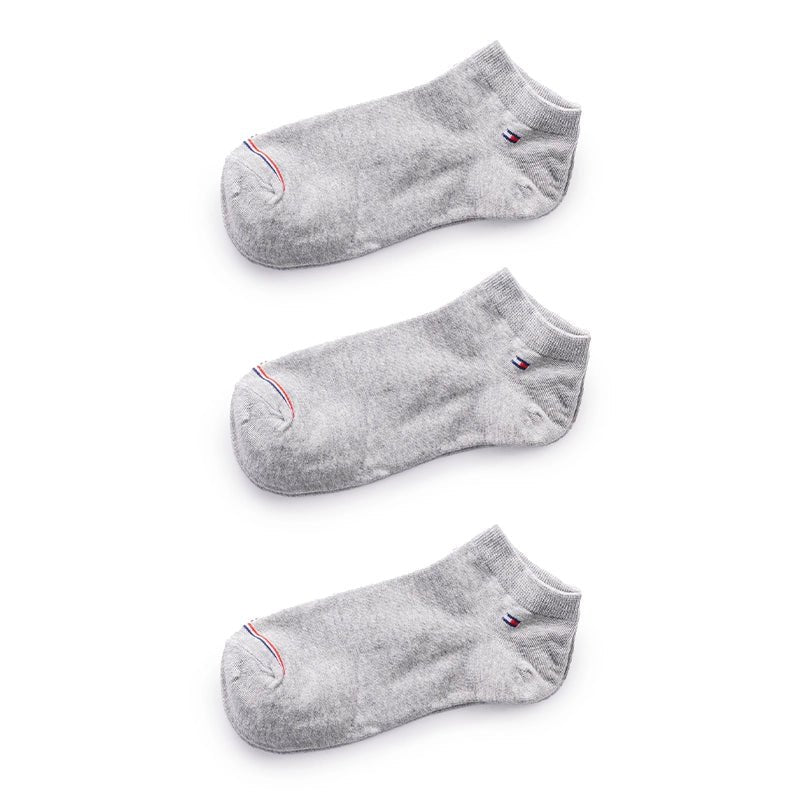 TOMMY HILFIGER COTTON ANKLE 3-PACK SOCKS SU06