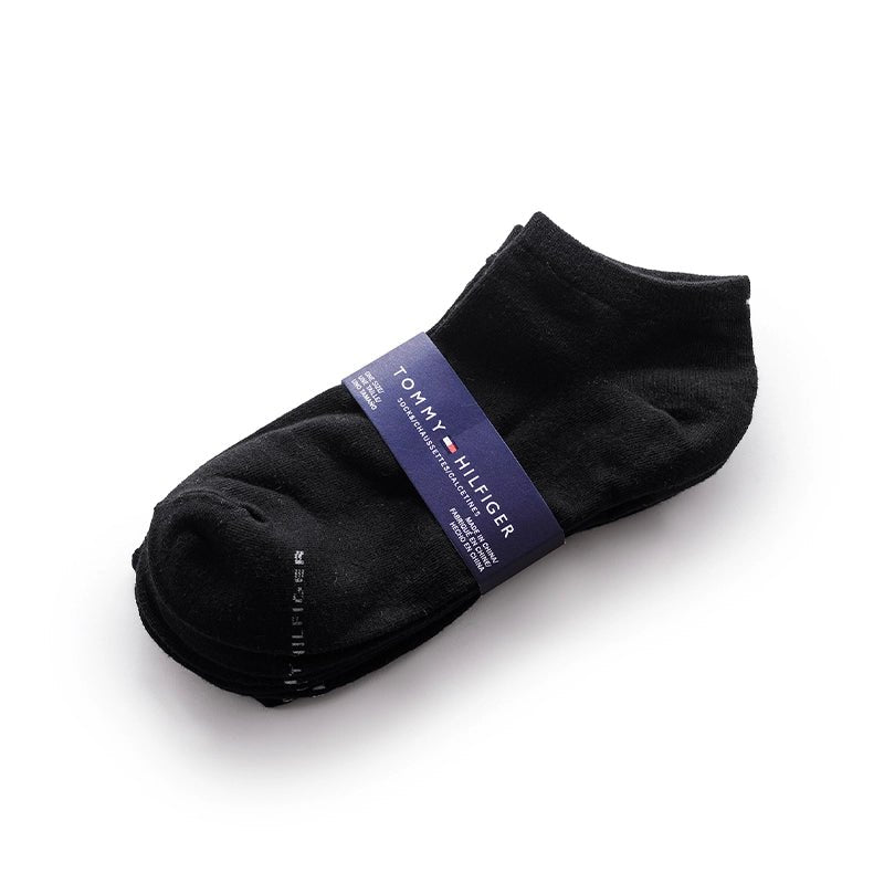 TOMMY HILFIGER COTTON ANKLE 3-PACK SOCKS SU09