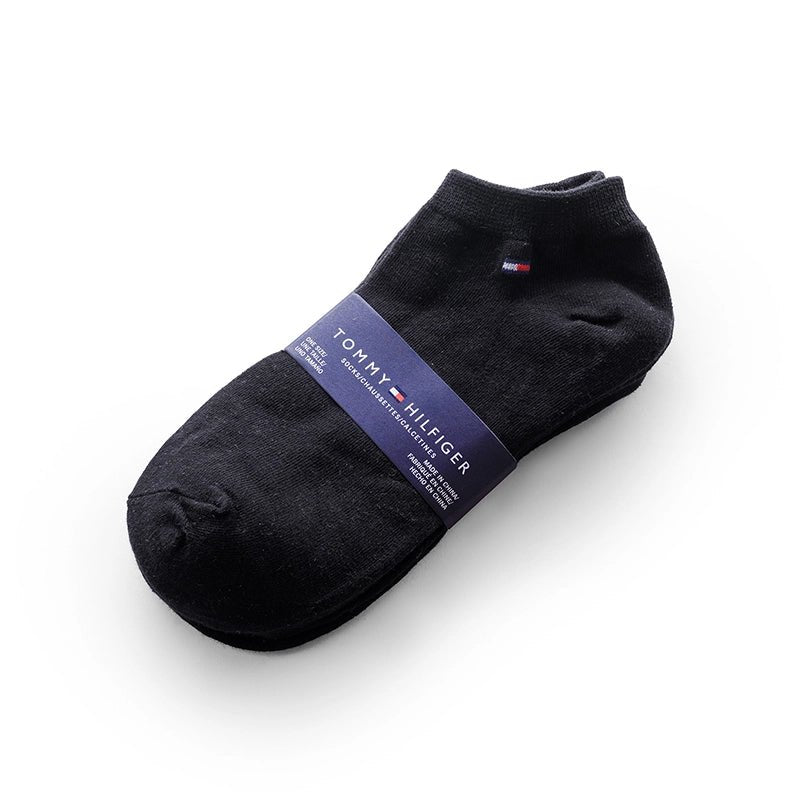 TOMMY HILFIGER COTTON ANKLE 3-PACK SOCKS SU10