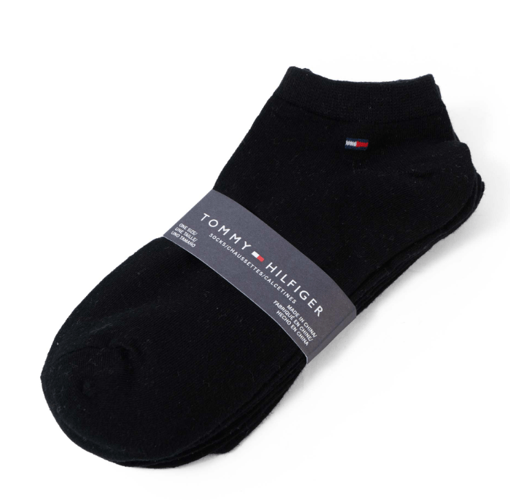 TOMMY HILFIGER COTTON ANKLE 3-PACK SOCKS SU10