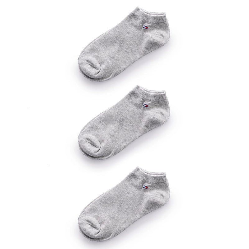 TOMMY HILFIGER COTTON ANKLE 3-PACK SOCKS SU11